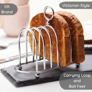 Victorian Toast Rack, Stål, Toastställ, Silver
