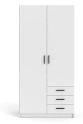 TVILUM Sprint Garderob 2 dörrar + 3 lådor - ParcelWhite White