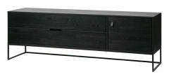 TV-bänk 180 Svart Ek