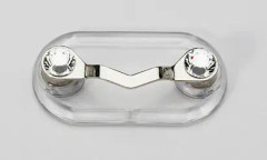 Magnetisk glasögonhållare, namnbricka, magnetmärkeshållare, glasögonhållare från , tillverkad i (rostfritt m/kristaller & svart m)