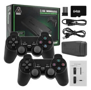 2024 Ny Retro Spelkonsol 20 000+ Spel 4K HDMI Inkluderar 2 Trådlösa Kontroller Svart