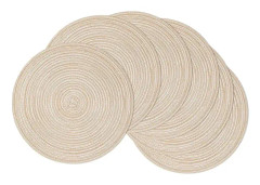 38cm/15 tum Vävd 6-pack Bordstabletter Värmeisolering Halkfria Flätade Bomulls Middagsbordstabletter Tvättbara Bordstabletter för Hemfest Bröllop