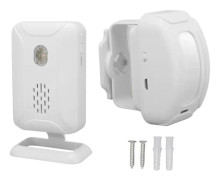 Välkommen Dörrklocka Rörelsesensor Justerbar Volym Ingångsvarning Trådlös Infraröd Dörrklocka med LED-Ljus för Butik Villa