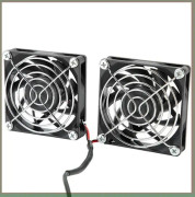 HURRISE Dual Fans 5V USB Router Kylare, Värmeavledning, för RTAC68U AC86U EX6200 Tengda AC15