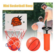Mini basketkorg Två bollar En pump En ram