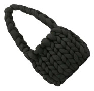 Tjockt garn hushåll hållbart för DIY Tote Bag varm filt DIY Tote Making Cushion virkning svart