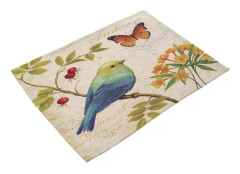Cartoon Animal Cotton Linen Cloth Heat Insulation Vintage