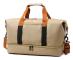 Axelväska Weekender Övernattningsväska Resväska med Oberoende Skofack Torr Våt Separation Sport Tote Gym Väska (Khaki)