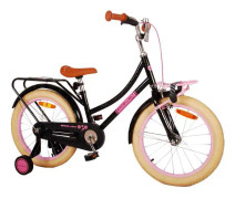 Volare - Barncykel - Excellent 18 Tum Svart - Fotbroms Med Pakethållare Fram