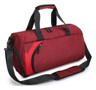 Gym Duffel Bag med skofack och vattentäta våta fickor, Resa Weekend Holdall Väskor Fitness Handväska för Sport Resa Träning, Röd