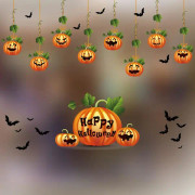 Halloween Fönsterklistermärken Halloween Pumpa Fönsterklistermärken Dekaler Halloween Dekoration Klistermärken