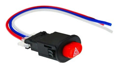 Universal Dubbla Blinkers Strömbrytare Motorcykel Scooter Fordon Styrhandtag Montering Controller Strömbrytare Knapp Blinkers