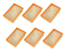 6-pack filter kompatibelt med Kärcher Mv4 Mv5 Mv6 Wd4 Wd5 Wd6 Dammsugare Reservdelar Leverfilter
