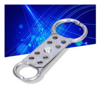 Låsning Tagout Hasp Brandskyddad Blomma Säkerhet Dubbelhuvud Aluminium Spänne Lås för Industriell