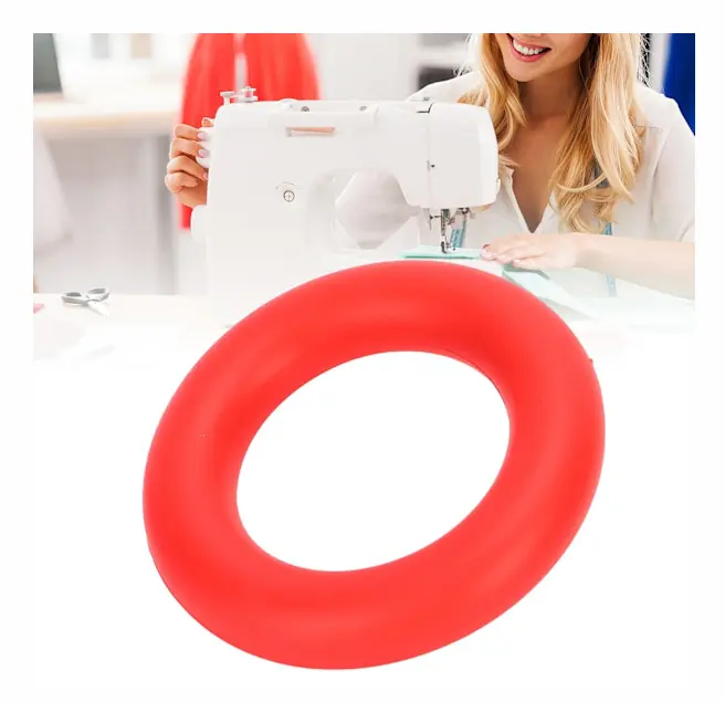 Bobbinhållare DIY Gummi Söt Rund Förvaringsorganisatör Verktyg för Metall Plast Symaskin Bobbiner Ljusröd