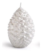 Stor Vit Kotteljus 12,5x18 cm i Parafin
