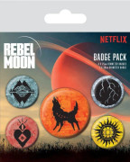 Rebel Moon Badge med ikoner (5-pack)