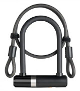 AXA Newton Pro Mini - Bygellås med 2 nycklar och LoopWire - Svart