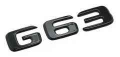 Gloss Glans Black Svart G63 Car Letter Number Rear Bak- Trunk Boot Badge Emblem For Mercedes Benz