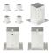 Stolpfot 4 st galvaniserad metall 91 mm - Stolpankare - Stolpfot - Home & Living