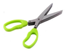 Kök 5 Lagers Scallion Cutter Ört Tvätta Krydda Cook Tool Sax Rostfri