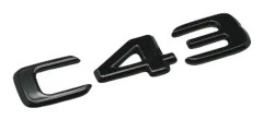 Gloss Glans Black Svart C43 Car Letter Number Rear Bak- Trunk Boot Badge Emblem For Mercedes Benz