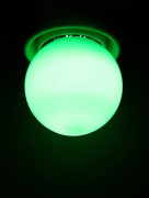3W E27 Rund LED-lampa för hem, bar, fest och festivaldekoration (Grön)
