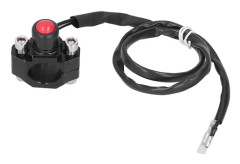 Universal CNC-aluminiumlegering Motor Stop Start Kill Switch-knapp med bas Motorcykeltillbehör Passar för ATV Scooter Quad Bike