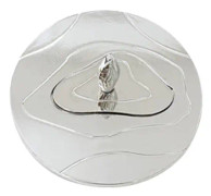 Dammskyddande aromaterapilampa i zinklegering, silver