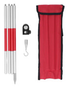 Prismastav 4 Sektioner Universal 1/4 tum Gänga Aluminiumlegering Totalstation Mätningsprismastång