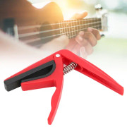 Ukulele-kapo i plast med tonhöjdsjustering och fjäder - Stränginstrumenttillbehör - Röd