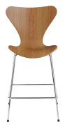 Fritz Hansen - 3187 Sjuan, Almfanér - Barstolar - Arne Jacobsen - Träfärgad - Metall/Trä