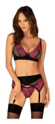 Obsessive Rosenty 3-pcs Set Sexiga underkläder