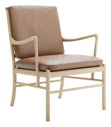Carl Hansen - OW149 - Colonial Chair, Tvålad Ek, Lädergrupp B Thor - 307 - Fåtöljer - Ole Wanscher - Brun - Läder/Trä