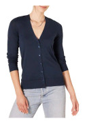 Essentials cardigan - WAE35007FL18-Nav-L - Amazon Lättviktskofta med V-ringad (Plus Size Tillgänglig) Dam