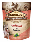 Carnilove Pouch Pate Salmon with Blackberries f/puppies 300g - (12 pk/ps)