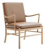 Carl Hansen - OW149 - Colonial Chair, Oljad Ek, Lädergrupp C Sif - 95 - Fåtöljer - Ole Wanscher - Brun - Läder/Trä