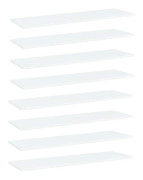 Hyllplan 8 st vit 100x30x1,5 cm spånskiva