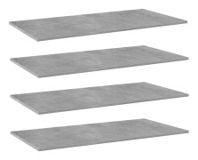Hyllplan 4 st betonggrå 80x30x1,5 cm spånskiva