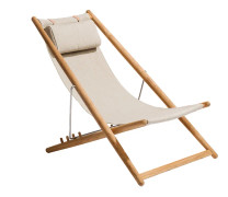 Skargaarden - H55 Lounge Chair Teak/Light Grey Ashe - Solstolar - Björn Hultén - Trä