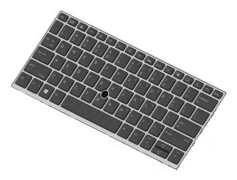 HP DualPoint - Ersättningstangentbord för bärbar dator - med pekpinne - bakgrundsbelyst - dansk - för EliteBook 830 G5, 830 G6