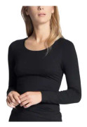 Calida Natural Comfort Top Long Sleeve Svart bomull Small Dam
