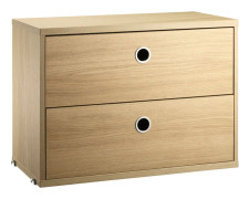  Stringhylla lådhurts med 2 lådor 58x30, ek