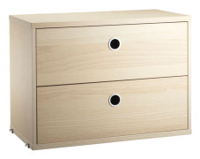  Stringhylla lådhurts med 2 lådor 58x30, ask