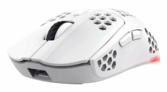 Trust GXT 929W Helox - Mus - ultra-lightweight, gaming - högerhänt - optisk - 6 knappar - trådlös - 2.4 GHz - trådlös USB-mottagare - vit