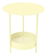 Fermob - Salsa Pedestal Table Frosted Lemon A6 - Småbord & Sidobord utomhus - Goula / Figuera - Gul - Metall