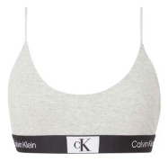 Calvin Klein BH CK96 Unlined Bralette Ljusgrå bomull X-Large Dam
