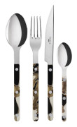 Sabre Paris - Bistrot 4 Pieces Cutlery Set Dune - Black - Bestickset