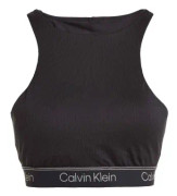 Calvin Klein BH Sport Cutout Medium Impact Sports Bra Svart polyester Large Dam