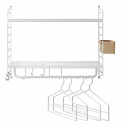 String - String Hallförvaring 58X30 cm 1-pack / Vit - Vägghyllor - Vit - Metall/Plast